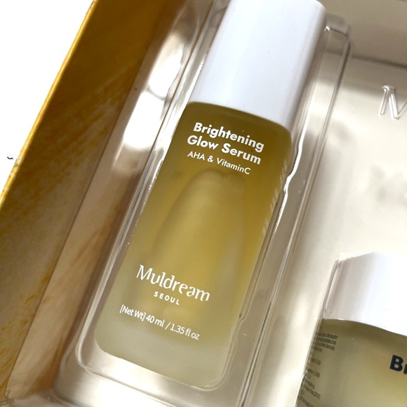 NIB MULDREAM Brightening Glow Special Kit AHA + Vitamin C Serum & Cream Box Set - Picture 4 of 5